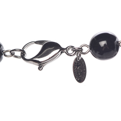 Chanel Ruthenium Beaded CC Long Necklace Black 4 of 6