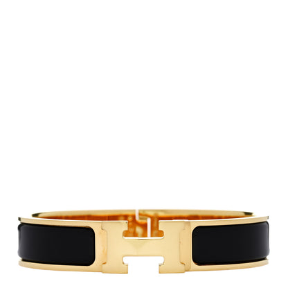 Hermes Enamel Narrow Clic Clac H Bracelet PM Black 1 of 5
