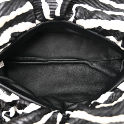 Bottega Veneta Nappa Zebra Print The Pouch Chain White Black 5 of 11