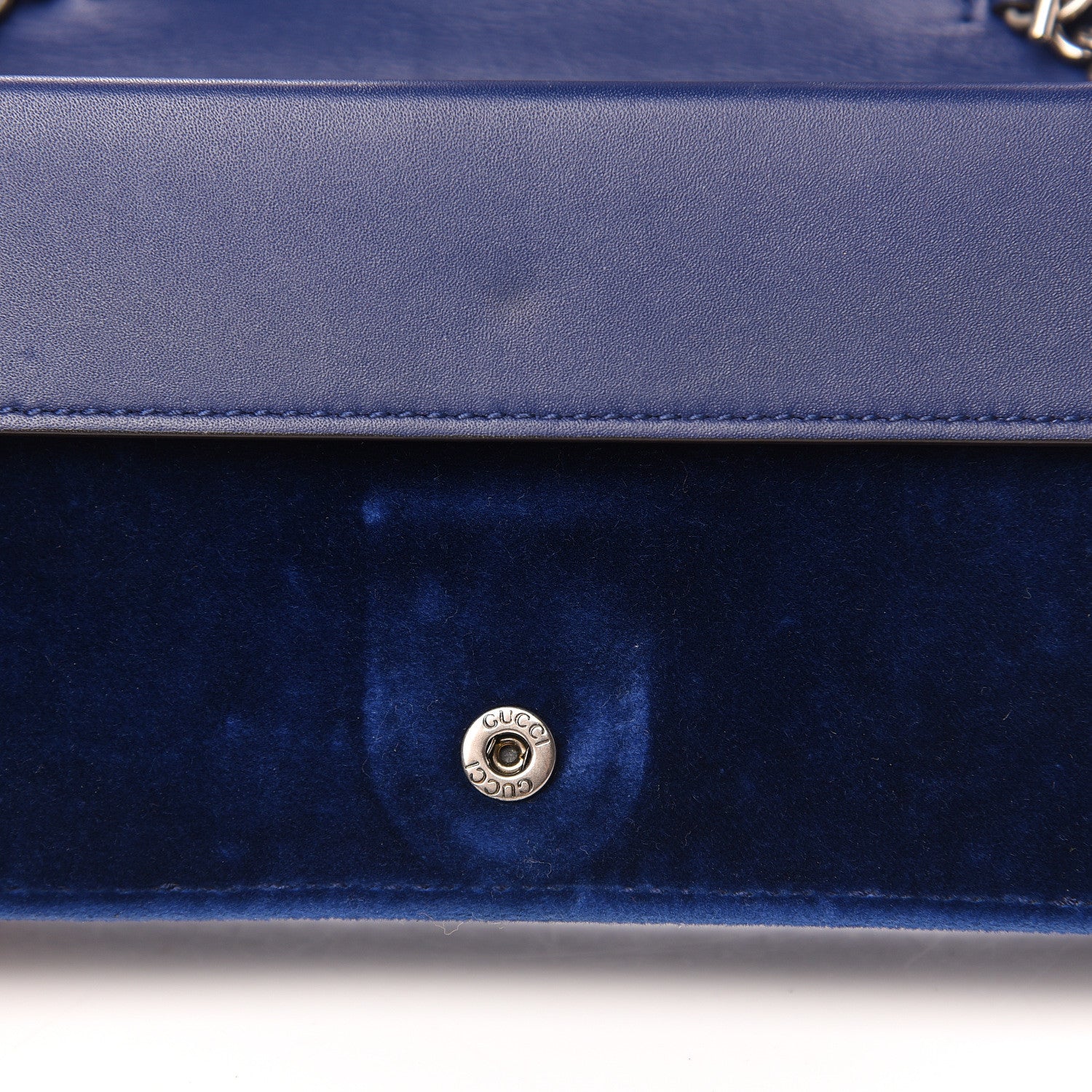 Gucci Velvet Super Mini Dionysus Shoulder Bag Cobalt 7 of 11