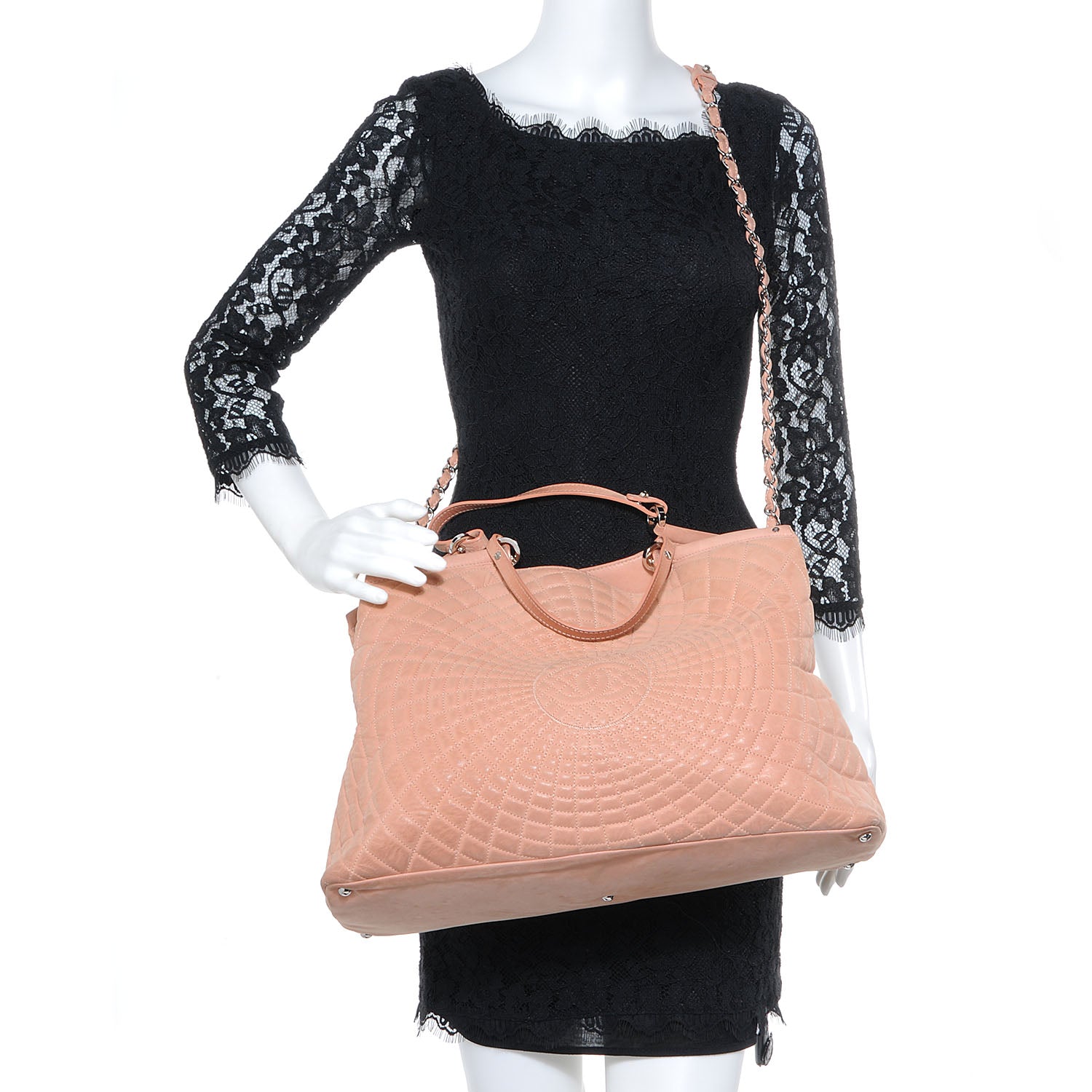 Chanel Iridescent Calfskin Large Sea Hit Tote Pink 2 of 10