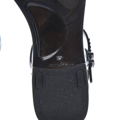 Chanel Jelly Camellia Thong Sandals 35 Black 6 of 7