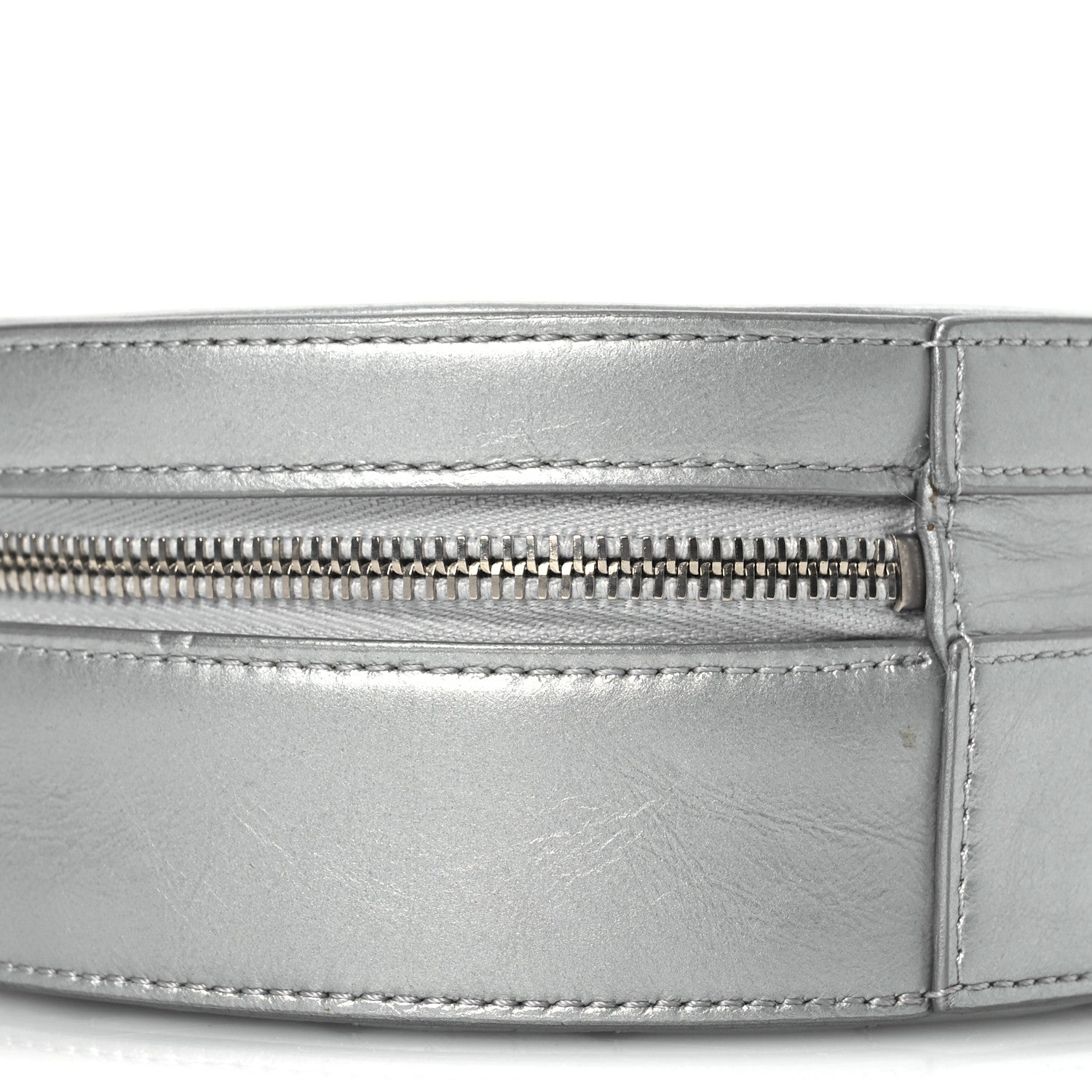 Chanel Metallic Glazed Calfskin Round As Earth Evening Bag Silver 9 of 14