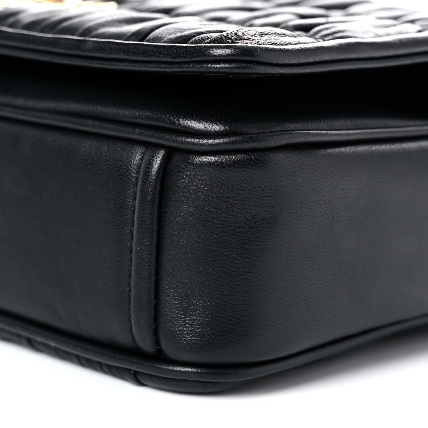 Nappa Gaufre Flap Black