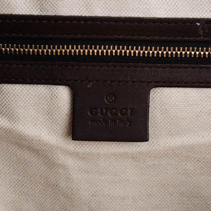 Gucci Monogram Vintage Web Medium Boston Dark Brown 14 of 18