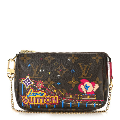 Louis Vuitton Monogram 2020 Christmas Animation Roller Coaster Mini Pochette Accessories Pivoine 1 of 9