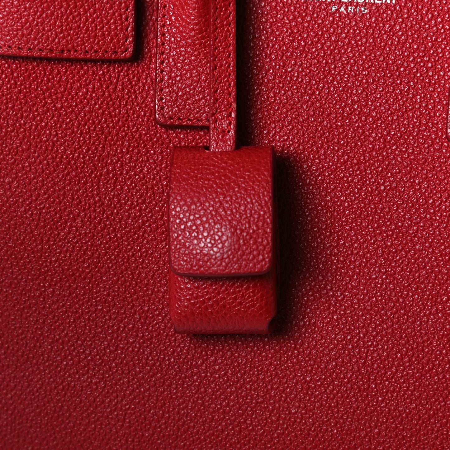 Grained Calfskin Nano Sac De Jour Lipstick Red