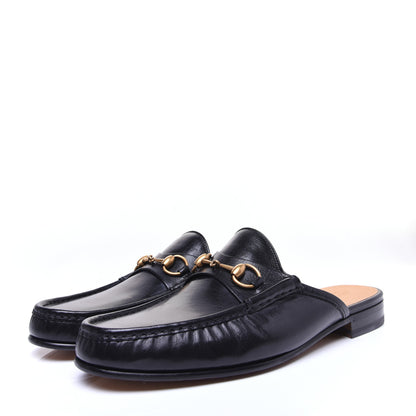 Gucci Goatskin Mens Horsebit Slippers 12 Black 5 of 12