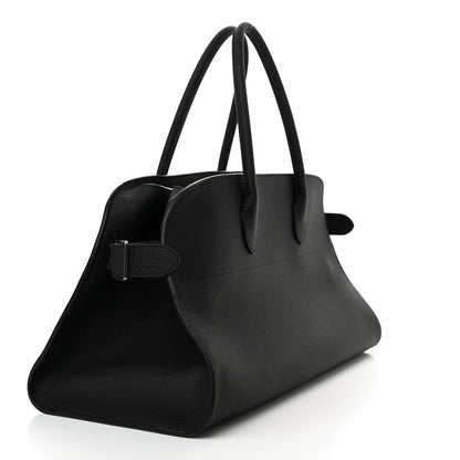 The Row Grained Calfskin EW Margaux Black 3 of 9