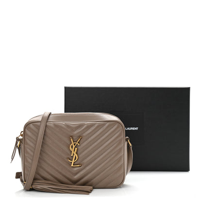 Saint Laurent Calfskin Matelasse Monogram Lou Camera Bag Dark Beige 13 of 13