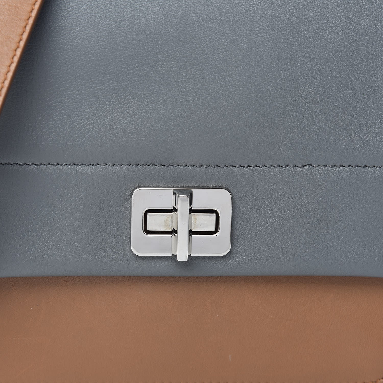 Prada City Calf Bi-Color Crossbody Bag Cannella Marmo 9 of 11