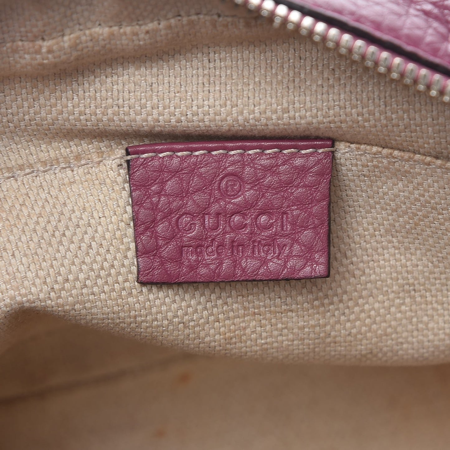 Pebbled Calfskin Small Soho Disco Bag Peonia Flower
