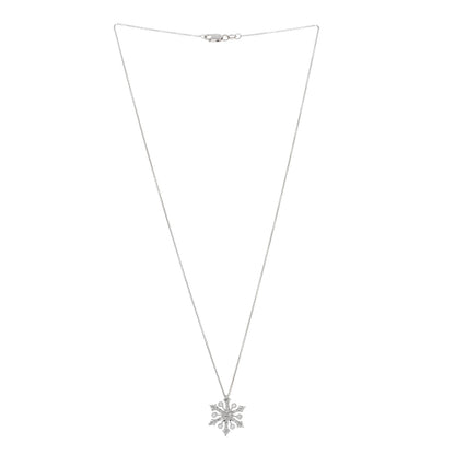 Roberto Coin 18K White Gold Diamond Snowflake Pendant Necklace 3 of 5