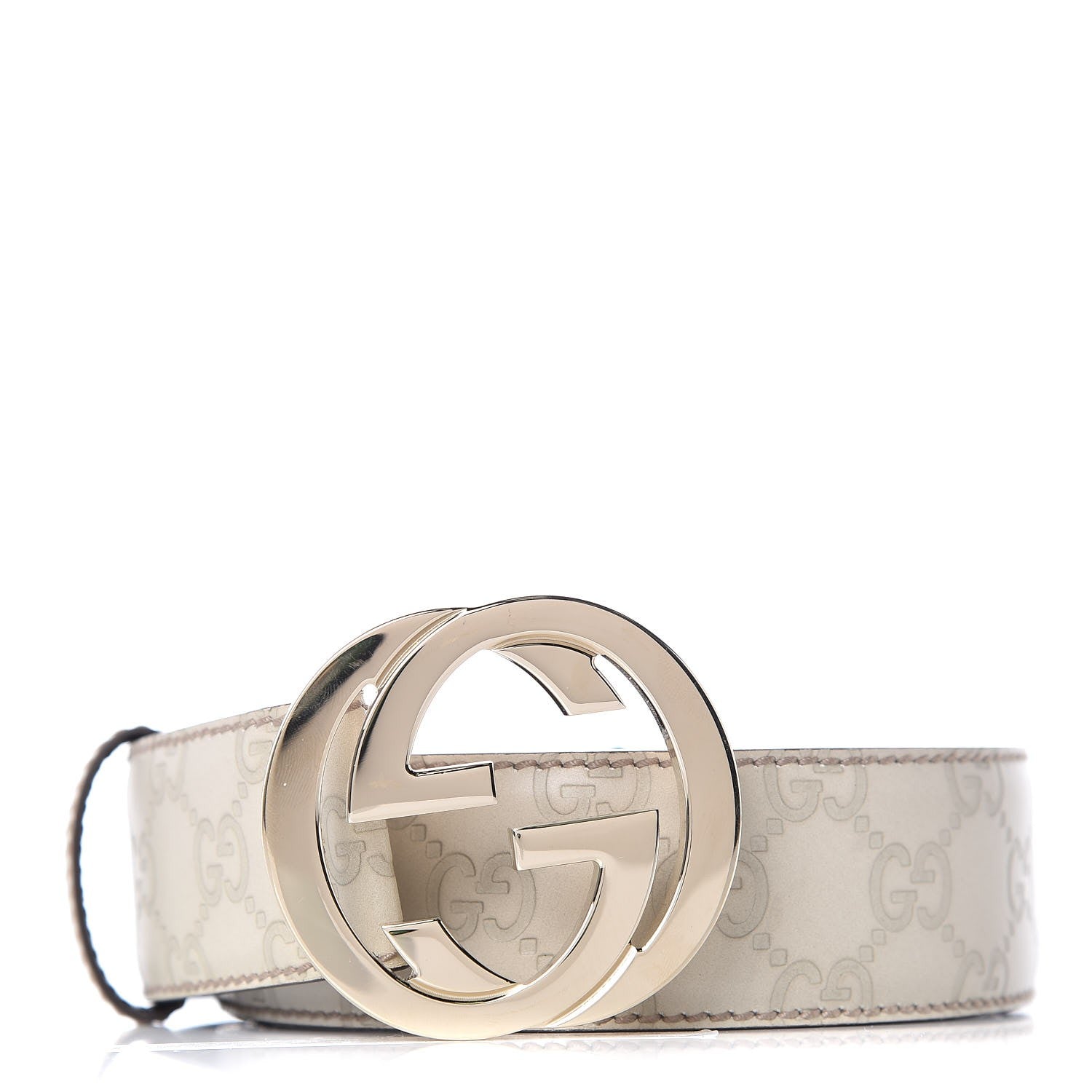 Gucci Guccissima Interlocking G 40mm Belt 80 32 Off White 1 of 6