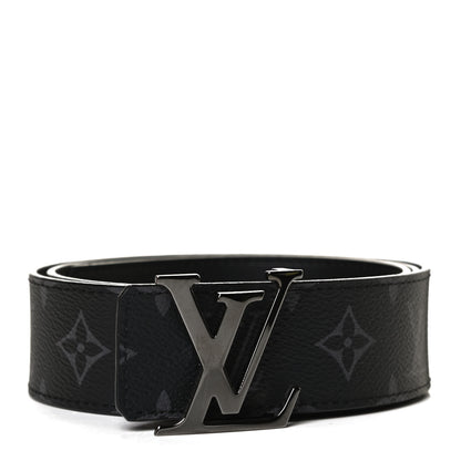 Louis Vuitton Monogram Eclipse Taigarama 40mm LV Initiales Reversible Belt 90 36 Black 2 of 9