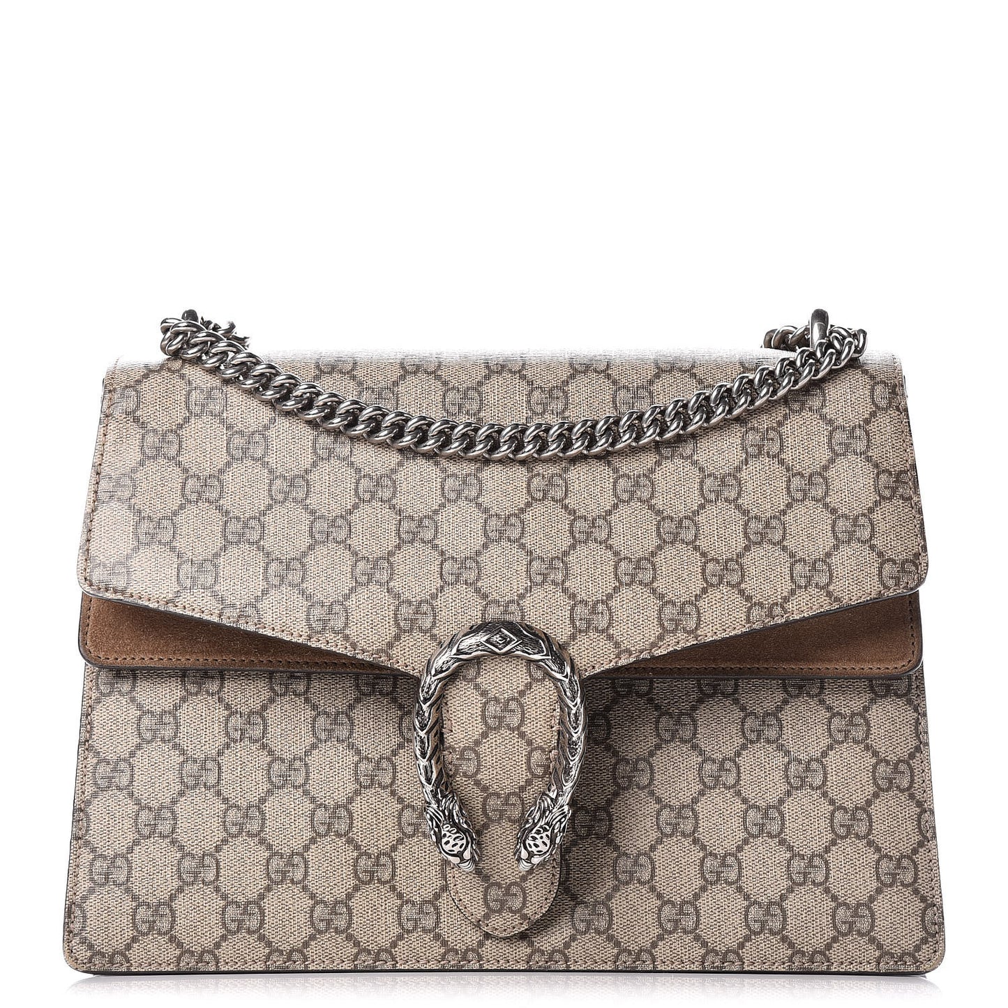 GG Supreme Monogram Medium Dionysus Shoulder Bag Taupe