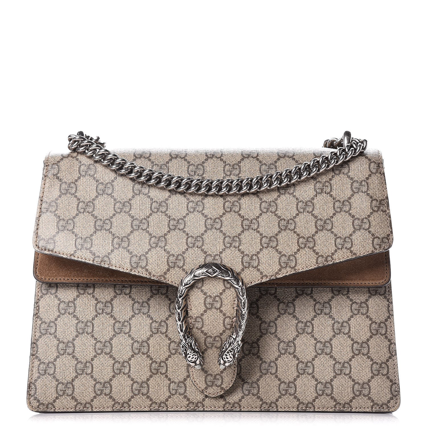 Gucci GG Supreme Monogram Medium Dionysus Shoulder Bag Taupe 1 of 15