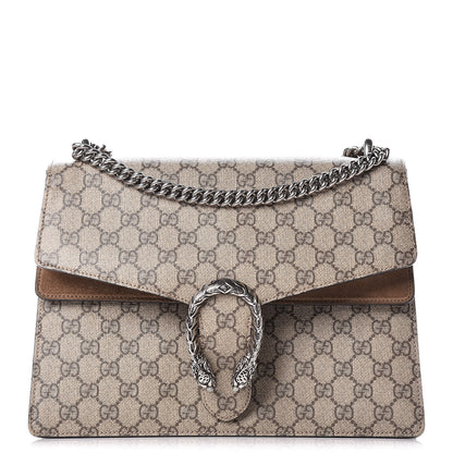Gucci GG Supreme Monogram Medium Dionysus Shoulder Bag Taupe 1 of 15