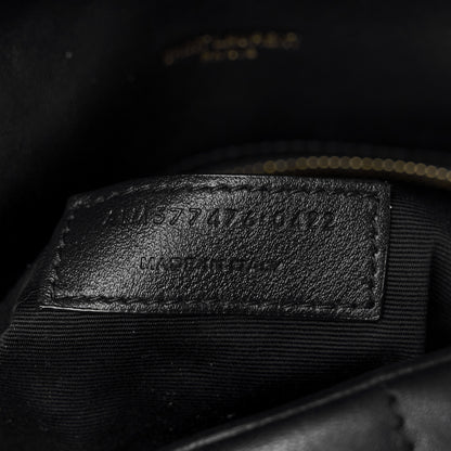 Saint Laurent Lambskin Quilted Small Loulou Puffer Monogram Chain Satchel Black 8 of 11