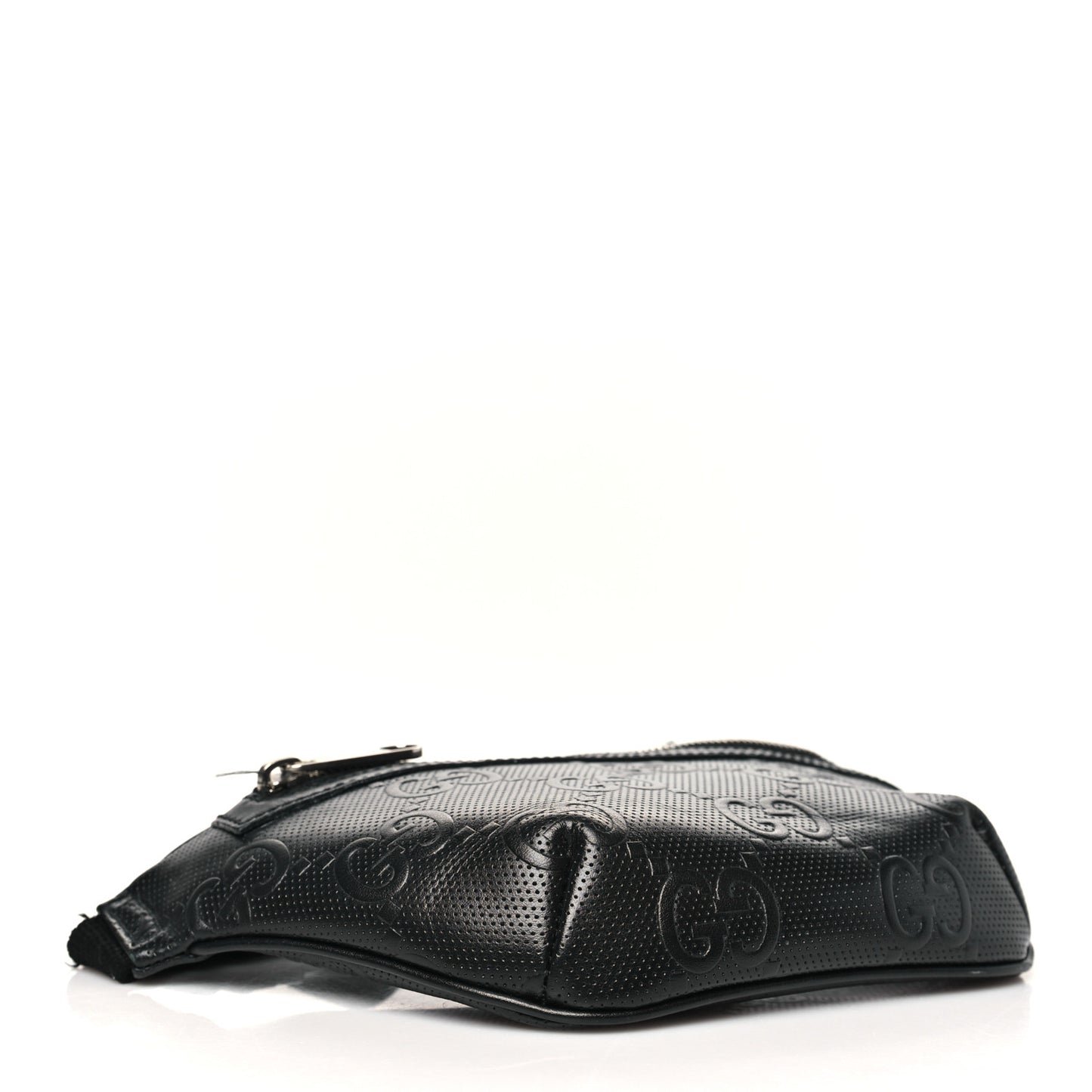 Calfskin GG Tennis Embossed Belt Bag Black