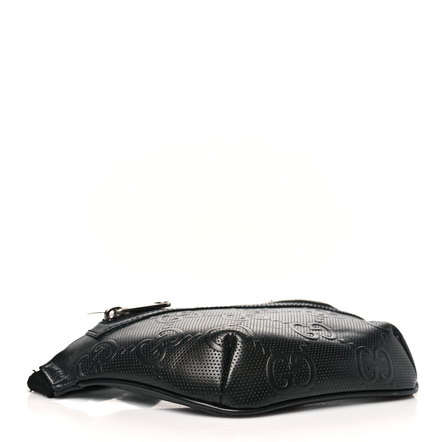 Gucci Calfskin GG Tennis Embossed Belt Bag Black 4 of 12