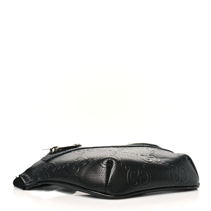 Gucci Calfskin GG Tennis Embossed Belt Bag Black 4 of 12