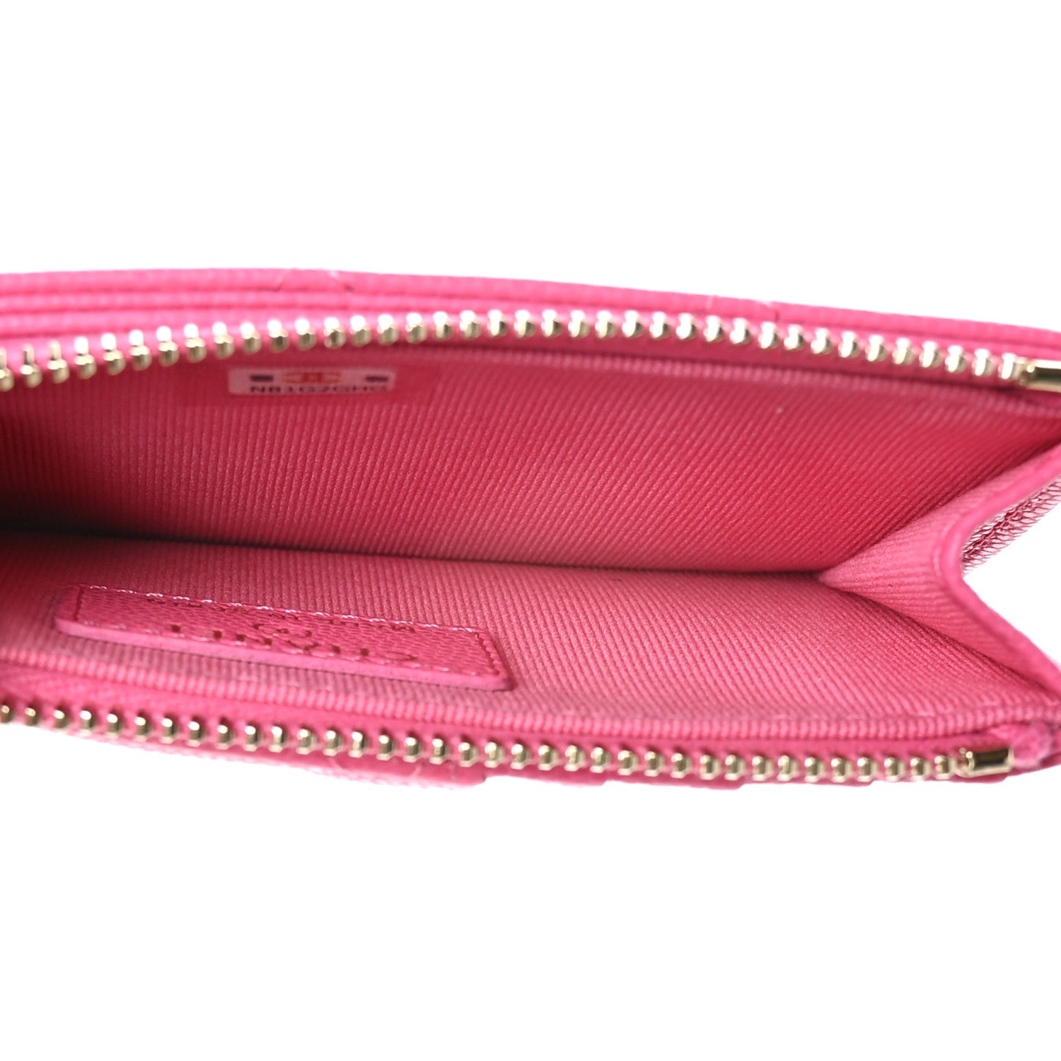 Chanel Caviar Quilted Flap Zip Card Holder Dark Pink 5 of 7