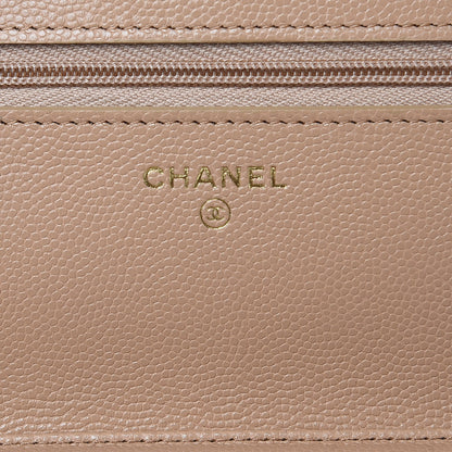 Chanel Caviar Quilted Wallet On Chain WOC Beige 6 of 9