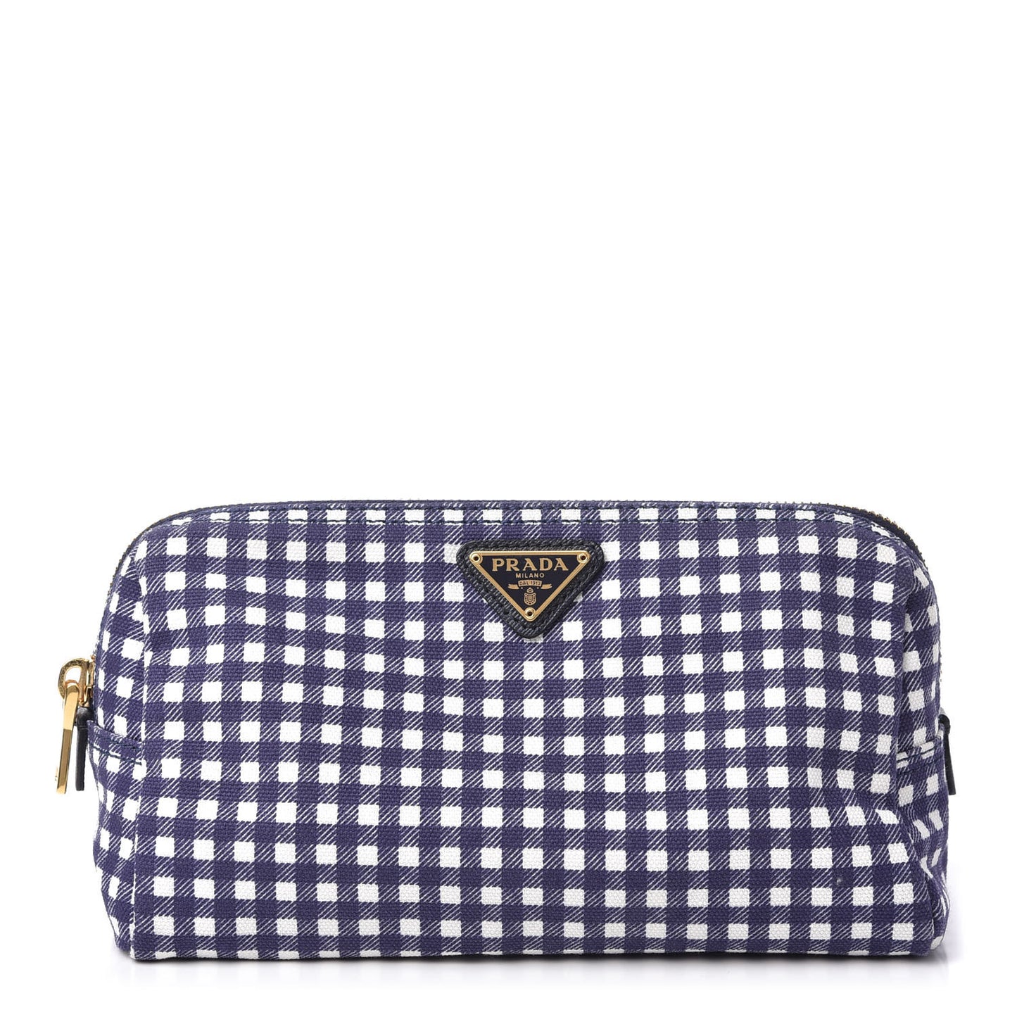 Canapa St Vichy Gingham Cosmetic Pouch Baltico