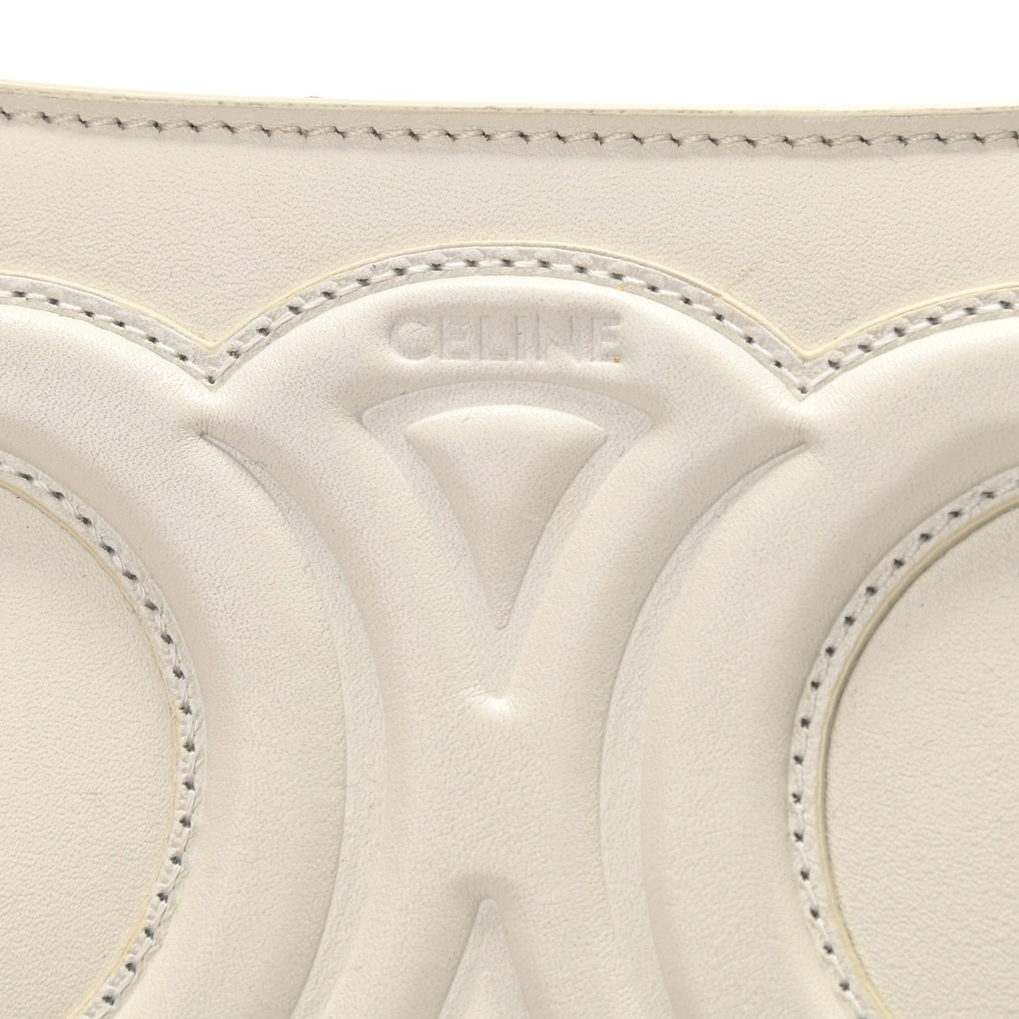 Smooth Calfskin Cuir Triomphe Shoulder Bag White