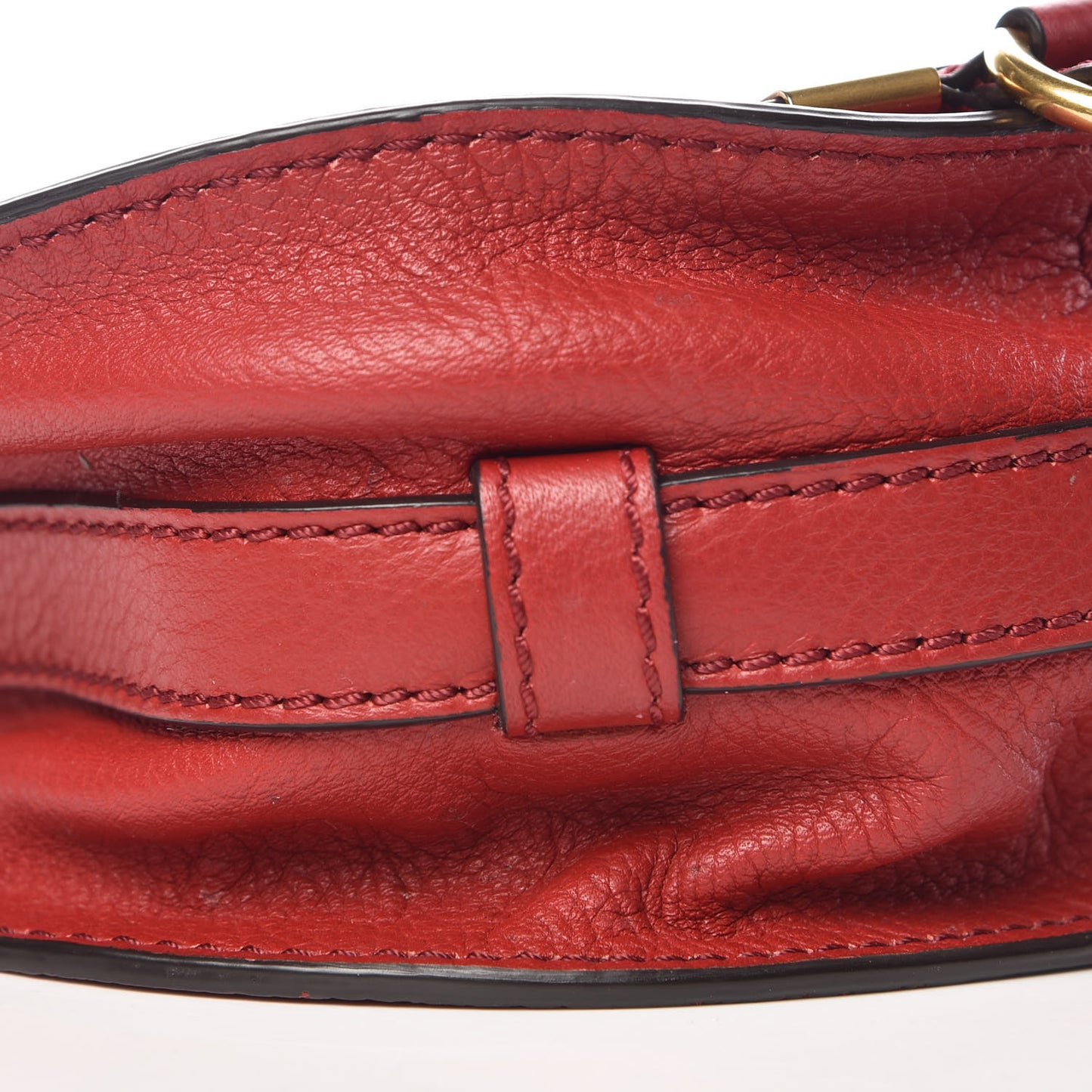 Calfskin Mini Marcie Round Crossbody Bag Dahlia Red