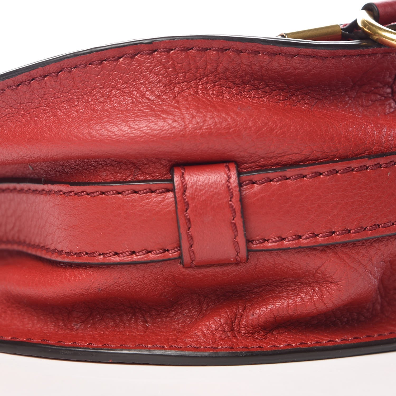 Chloe Calfskin Mini Marcie Round Crossbody Bag Dahlia Red 7 of 8