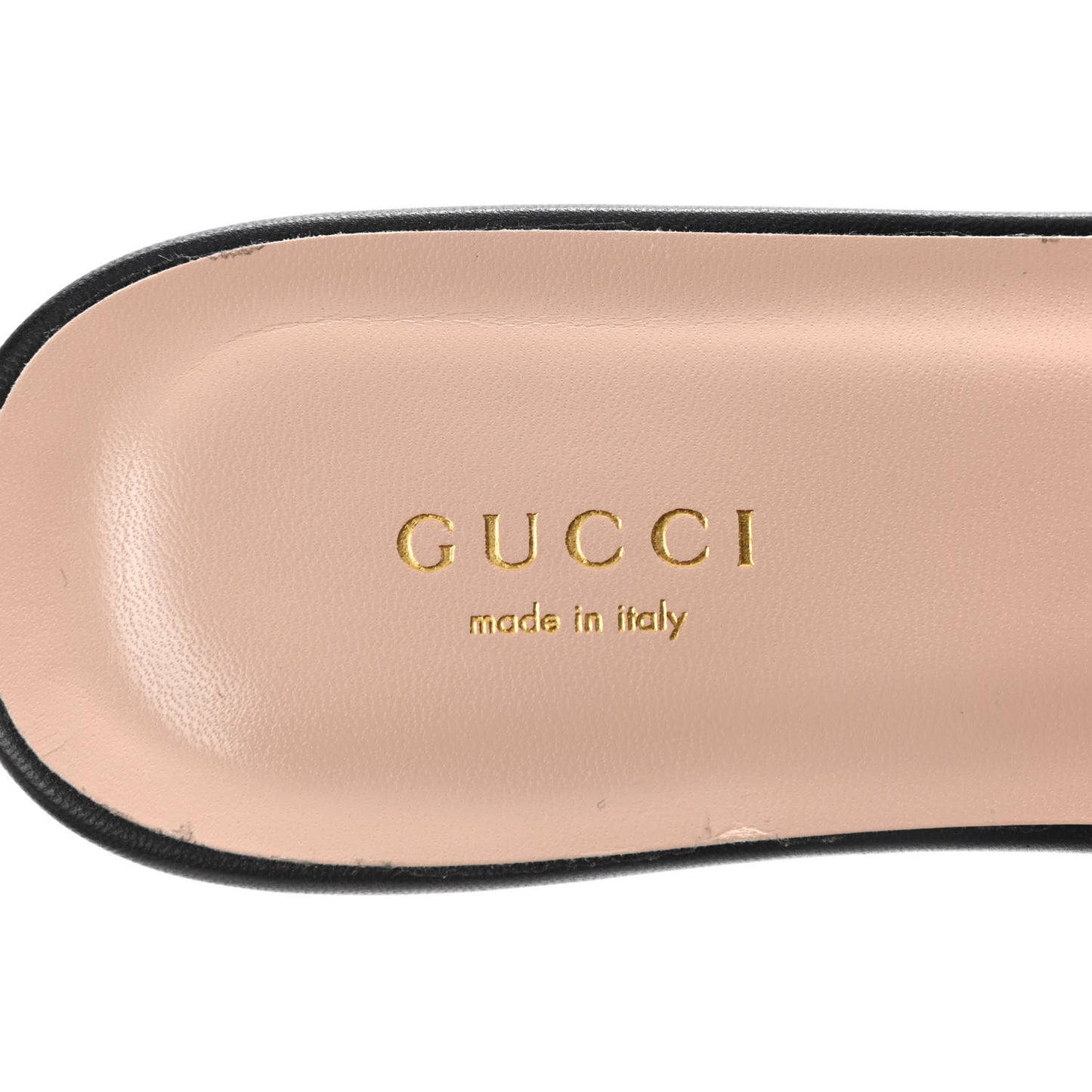 Malaga Kid GG Marmont Flat Slide Sandals 39 Black