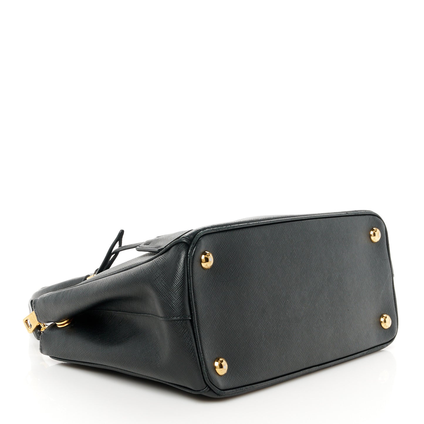 Saffiano Small Galleria Double Zip Tote Black