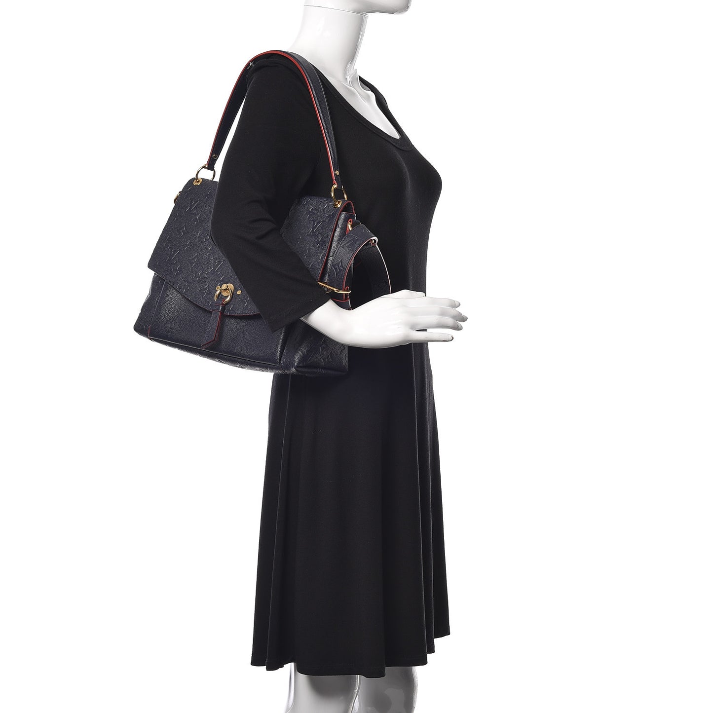 Empreinte Blanche MM Marine Rouge