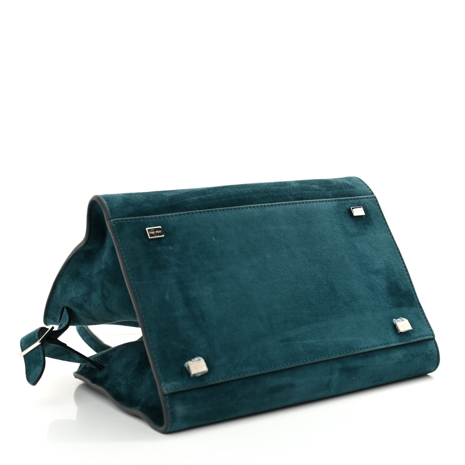 The Row Suede Soft Margaux 10 Bag Teal Green 4 of 10