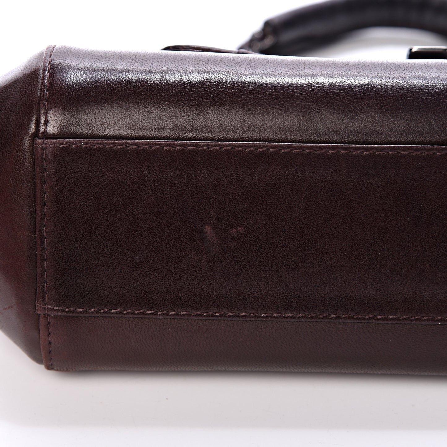 Lambskin Vertical Quilt Small Accordion Flap Brown