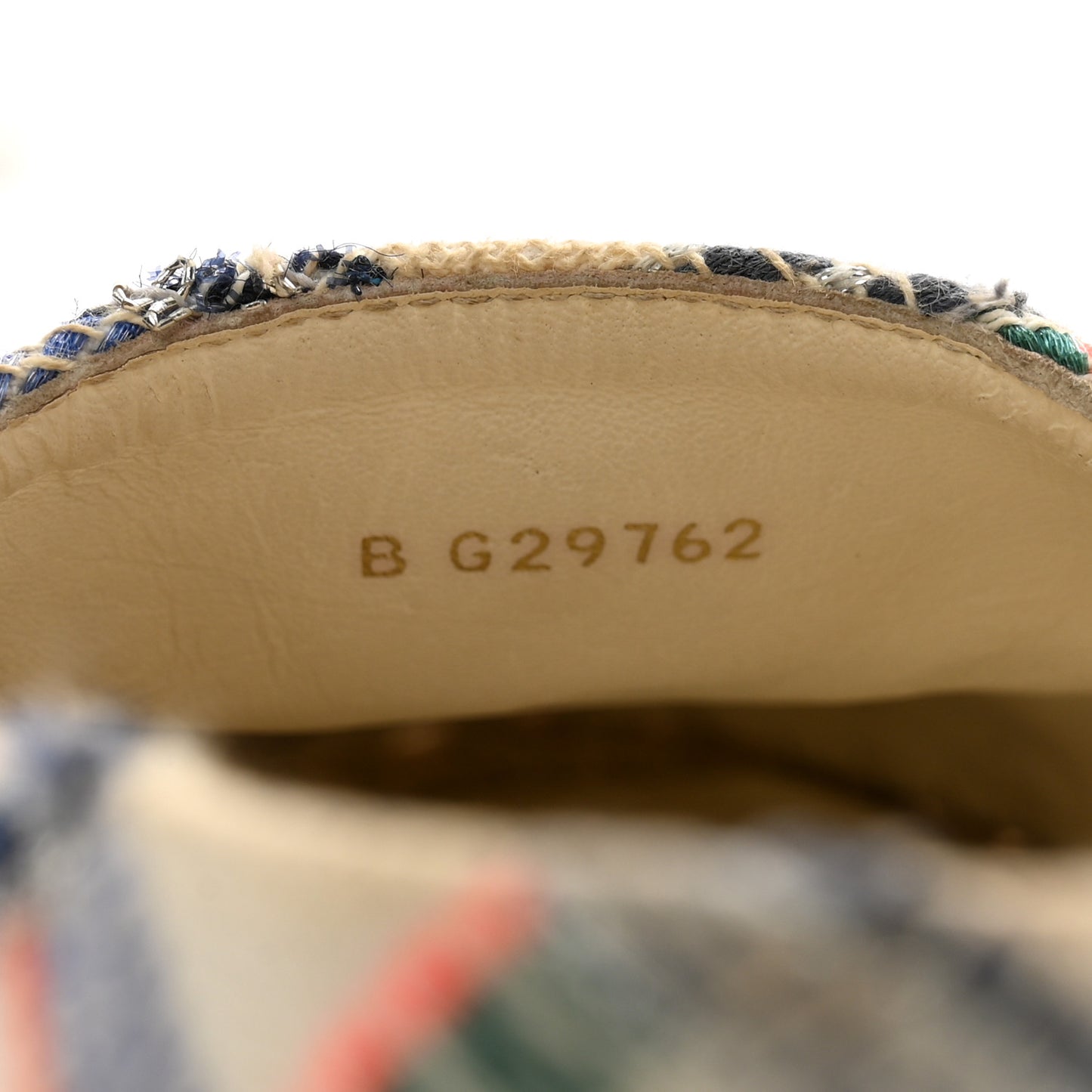 Tweed Grosgrain CC Espadrilles 36 Multicolor Black