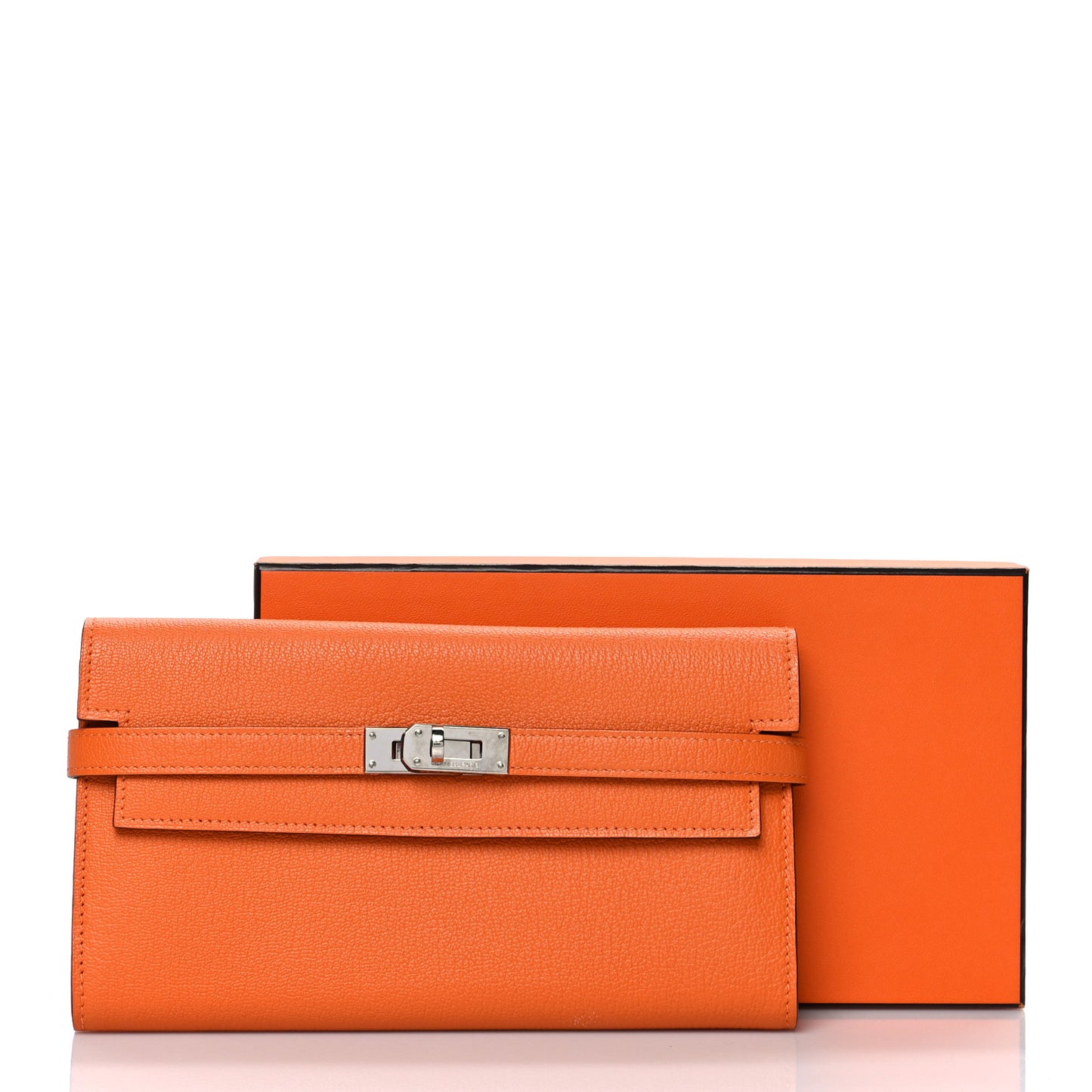 Chevre Mysore Kelly Longue Wallet Orange