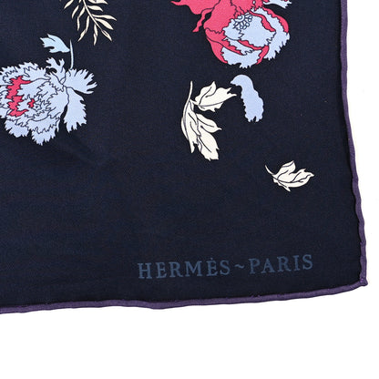 Hermes Silk Robe Legere Scarf 90 Marine Parme Rose 2 of 4