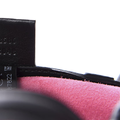 Gucci Grained Calfskin Logo Drawstring Backpack Box Pink Green Black 8 of 9