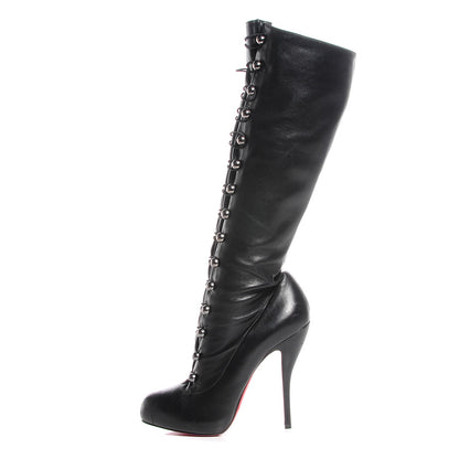 Christian Louboutin Leather Supra Fifre 120 Thigh-High Boots 41 Black 1 of 6