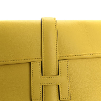 Hermes Swift Verso Jige Elan 29 Jaune De Naples Rose Confetti 8 of 9