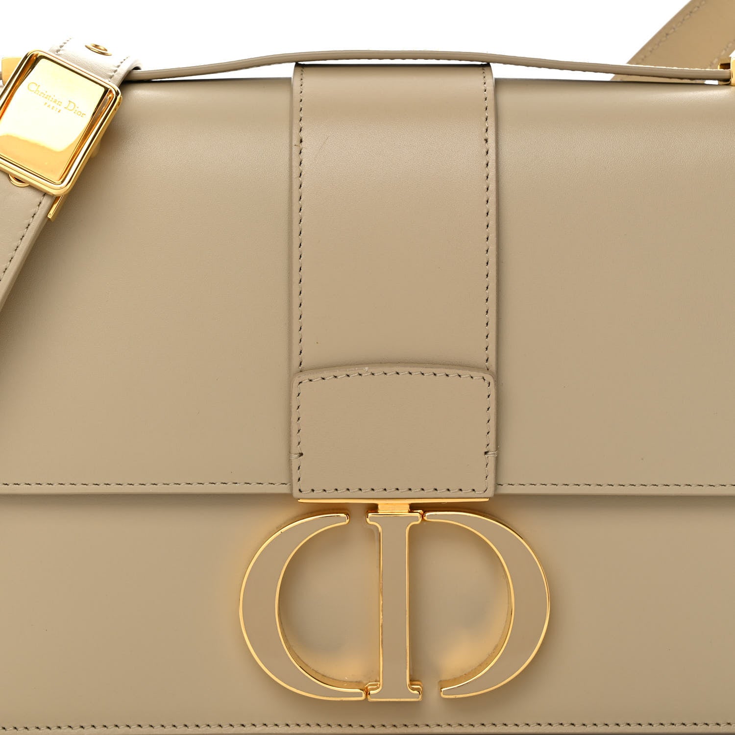 Christian Dior Smooth Calfskin 30 Montaigne Flap Bag Beige 7 of 9