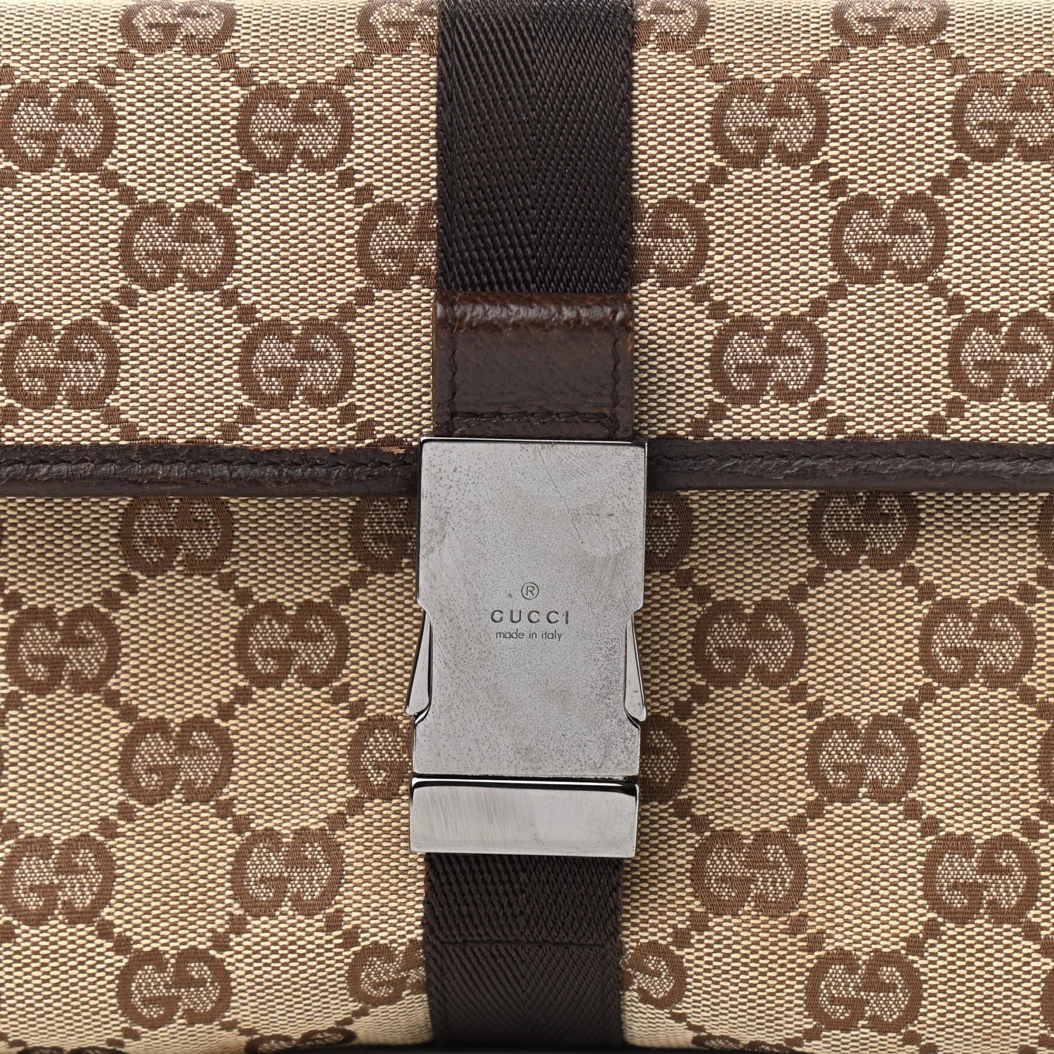 Gucci Monogram Waist Pouch Bag Dark Brown 11 of 11