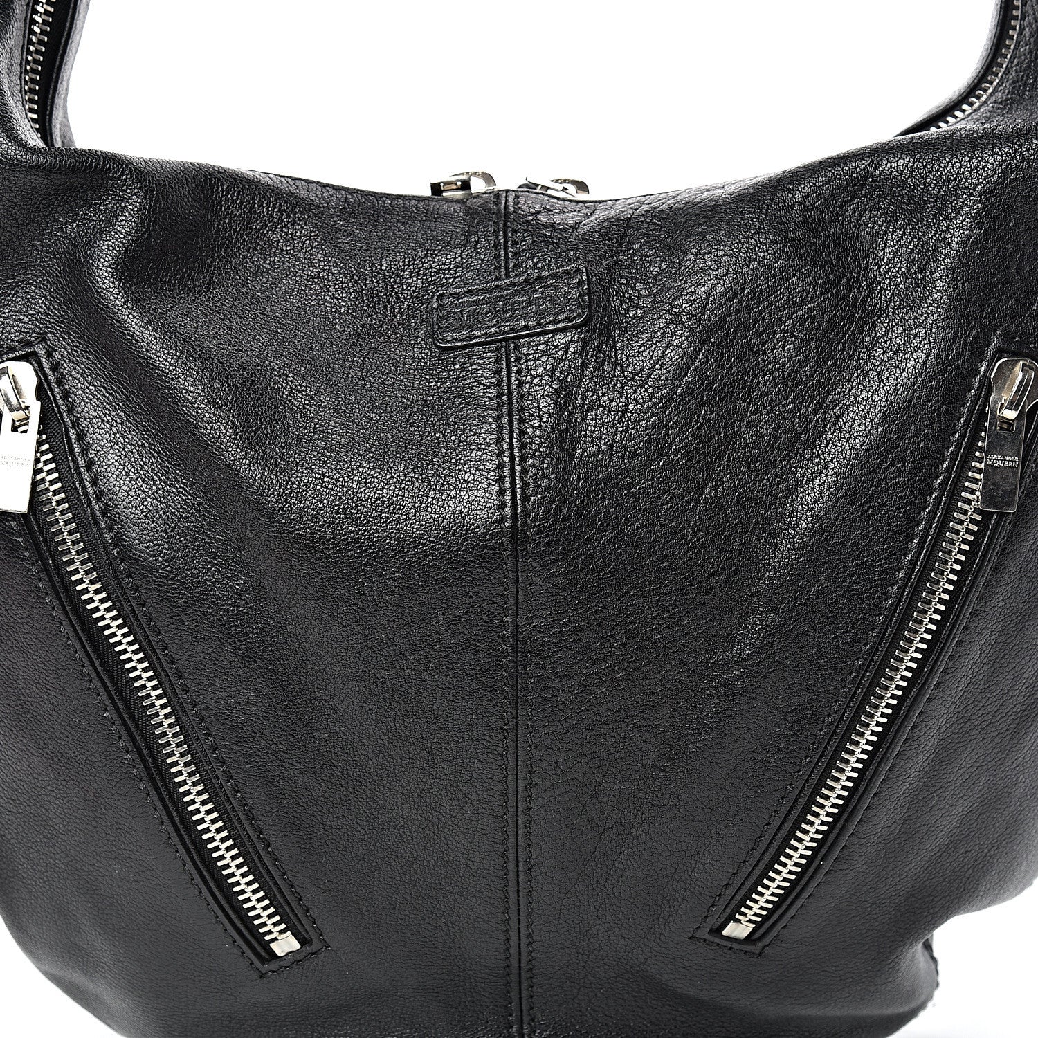 Alexander McQueen Small Padlock Biker Hobo Black 7 of 13