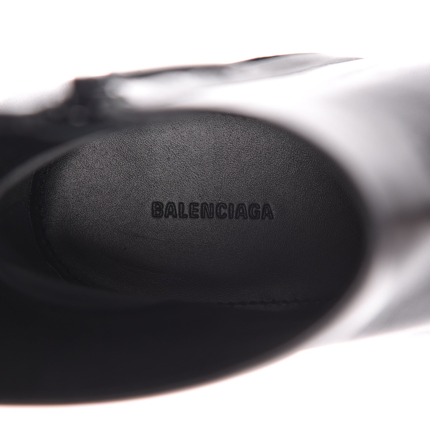 Balenciaga Sheepskin Typo Ankle Booties 36 Black 8 of 9