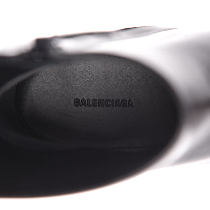 Balenciaga Sheepskin Typo Ankle Booties 36 Black 8 of 9