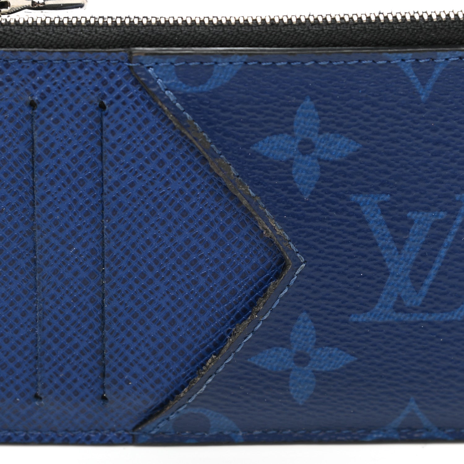 Louis Vuitton Monogram Taiga Coin Card Holder Cobalt 8 of 8
