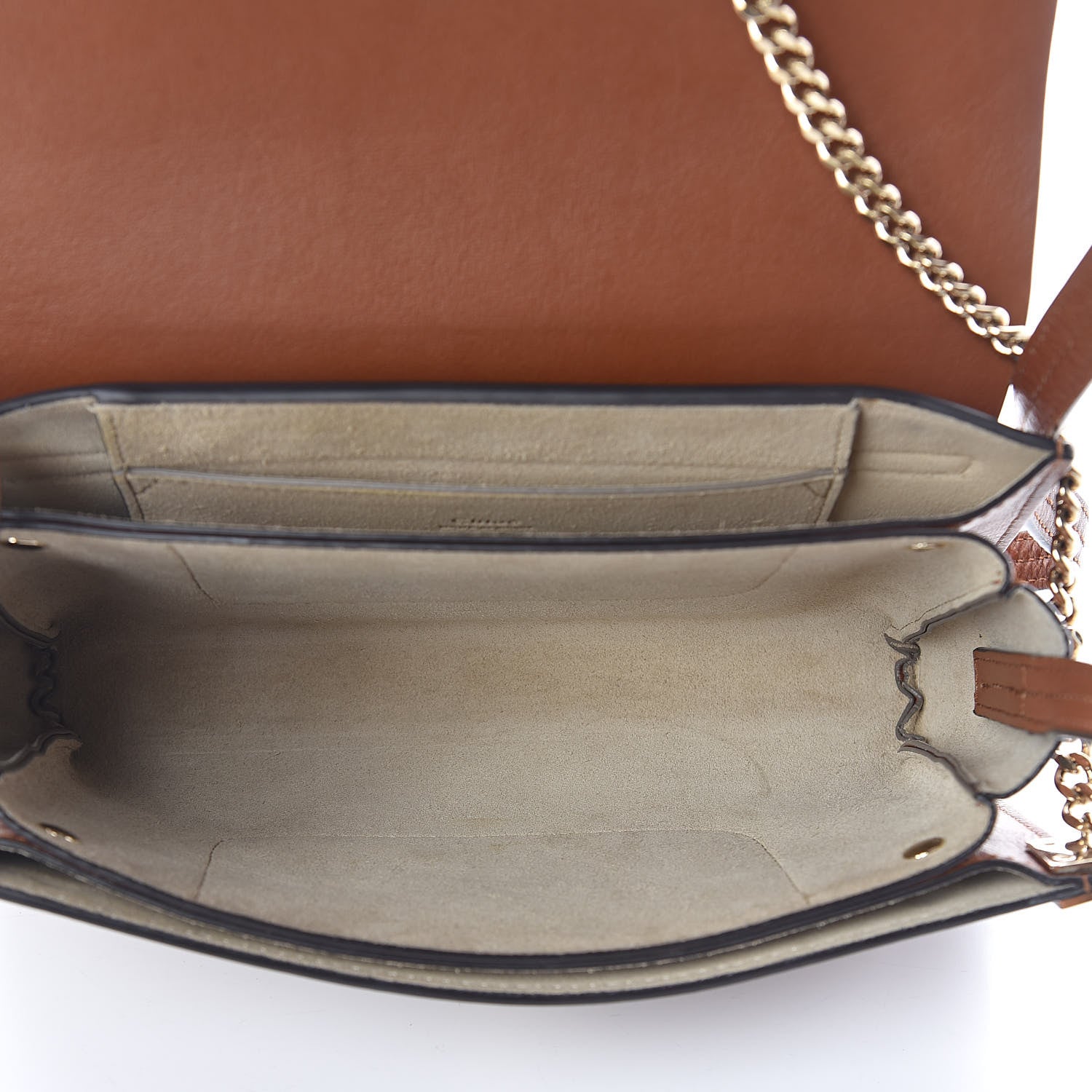 Chloe Suede Calfskin Small Faye Shoulder Bag Tobacco 5 of 9